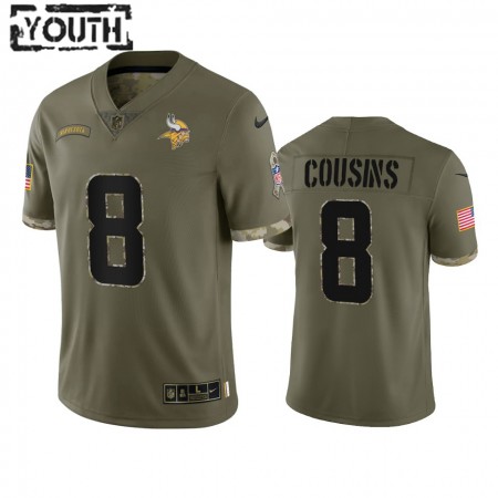 Kinder Minnesota Vikings Trikot Kirk Cousins 8 2022 Salute To Service Olive